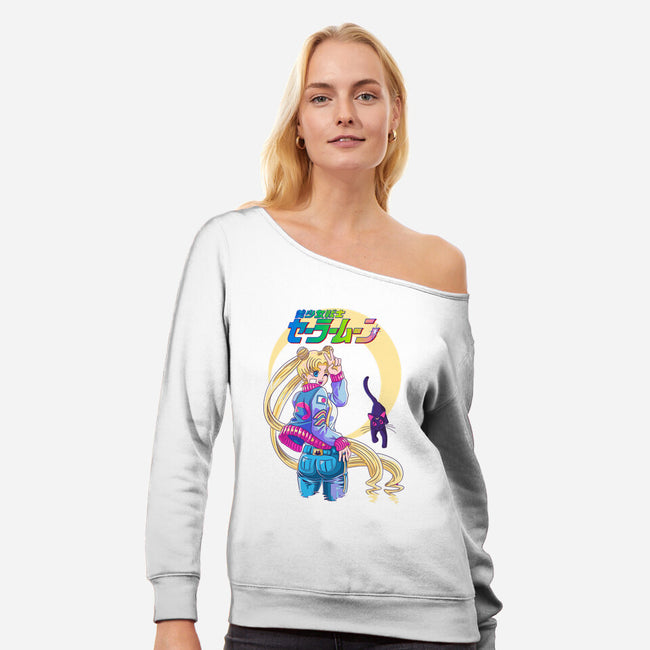 Sailor Teen-womens off shoulder sweatshirt-rondes