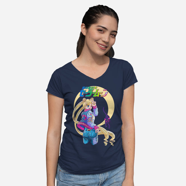 Sailor Teen-womens v-neck tee-rondes