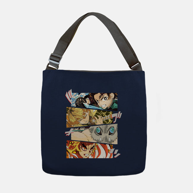 Angry Face Demon-none adjustable tote bag-RonStudio