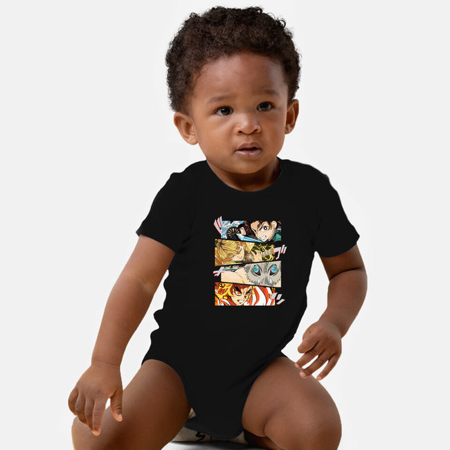 Angry Face Demon-baby basic onesie-RonStudio