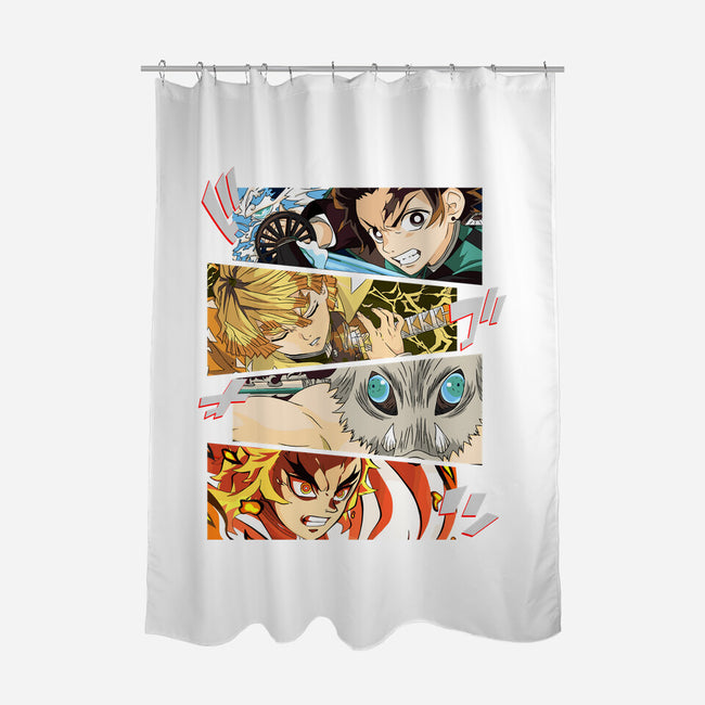 Angry Face Demon-none polyester shower curtain-RonStudio