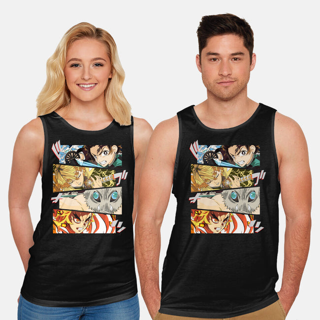 Angry Face Demon-unisex basic tank-RonStudio