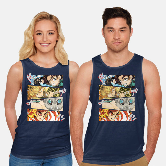 Angry Face Demon-unisex basic tank-RonStudio