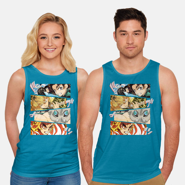 Angry Face Demon-unisex basic tank-RonStudio