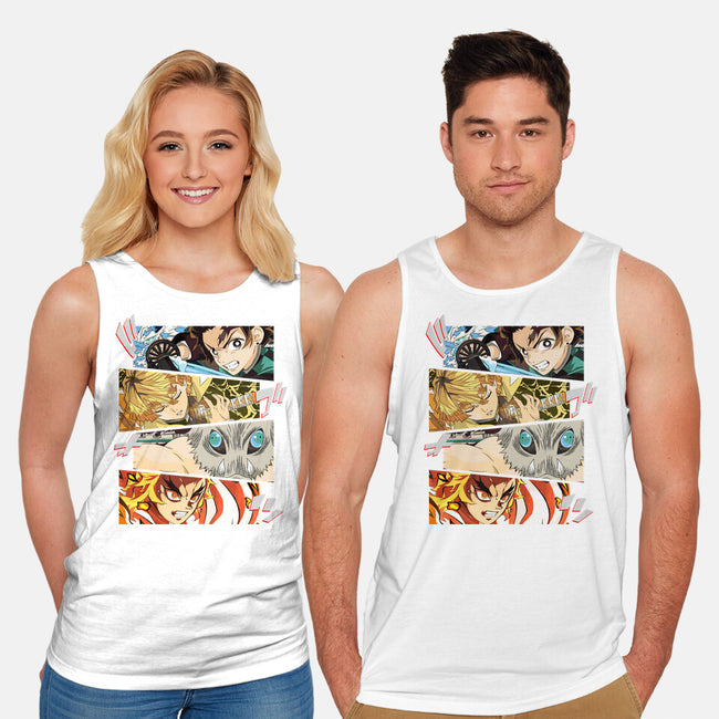 Angry Face Demon-unisex basic tank-RonStudio
