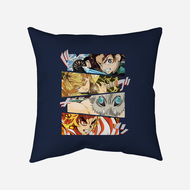 Angry Face Demon-none removable cover w insert throw pillow-RonStudio