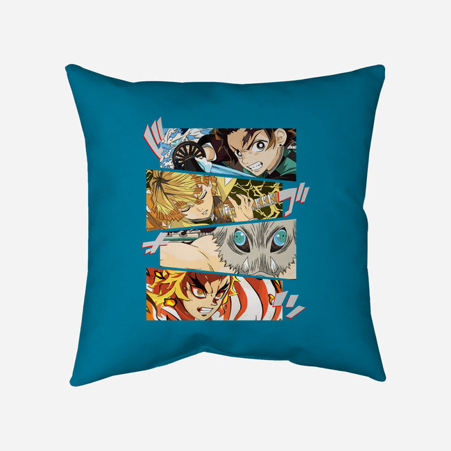 Angry Face Demon-none removable cover w insert throw pillow-RonStudio