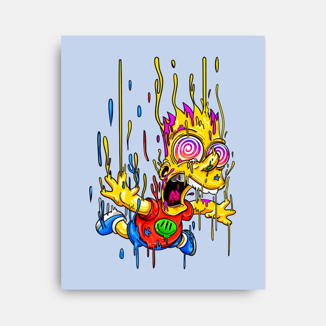 Melting Bart-none stretched canvas-gelby.r.tenorio