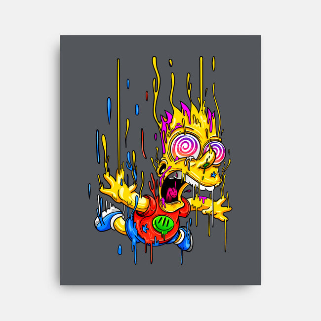 Melting Bart-none stretched canvas-gelby.r.tenorio