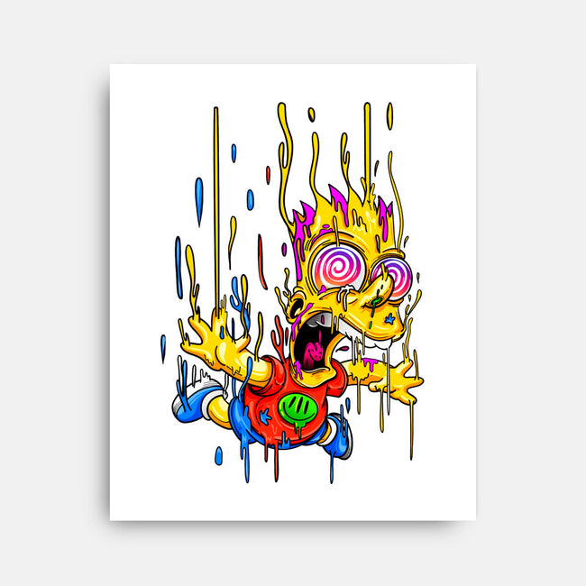 Melting Bart-none stretched canvas-gelby.r.tenorio