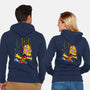 Melting Bart-unisex zip-up sweatshirt-gelby.r.tenorio
