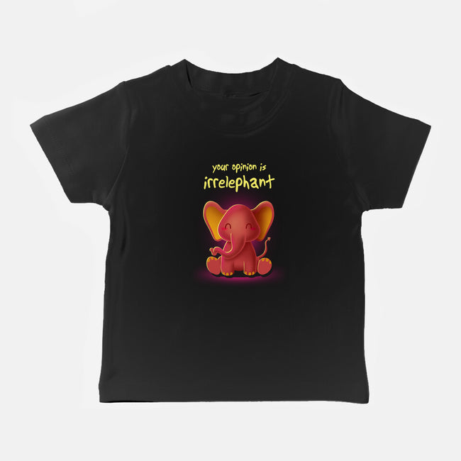Your Opinion Is Irrelephant-baby basic tee-erion_designs