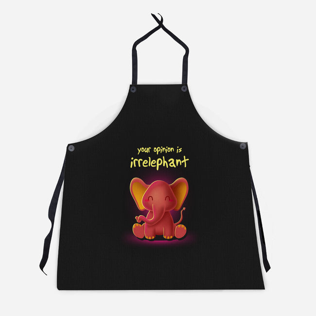 Your Opinion Is Irrelephant-unisex kitchen apron-erion_designs