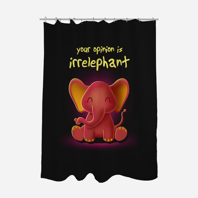 Your Opinion Is Irrelephant-none polyester shower curtain-erion_designs