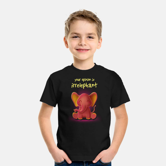 Your Opinion Is Irrelephant-youth basic tee-erion_designs