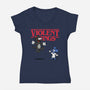 Violent Things-womens v-neck tee-Boggs Nicolas