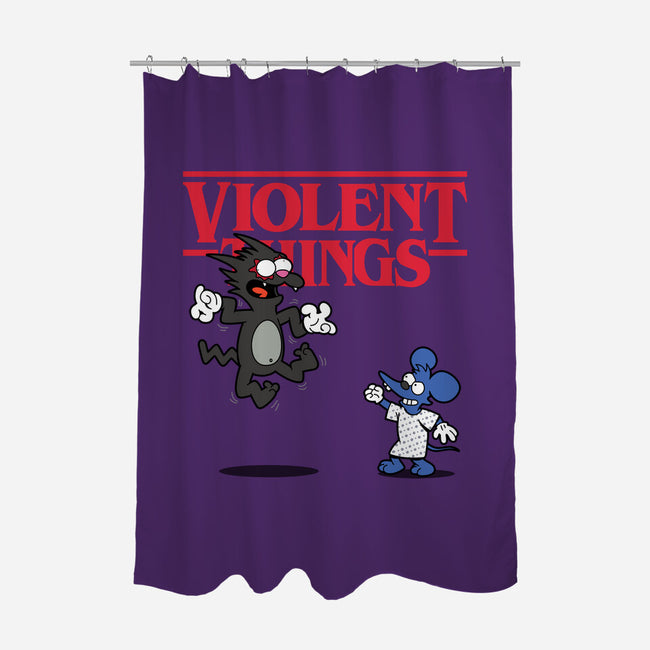 Violent Things-none polyester shower curtain-Boggs Nicolas
