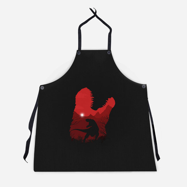 The King Of Lizards-unisex kitchen apron-meca artwork