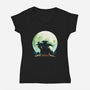 Baby Moon-womens v-neck tee-Vallina84