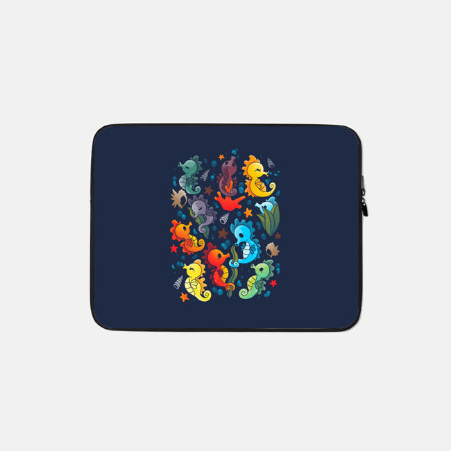 Seahorse-none zippered laptop sleeve-Vallina84