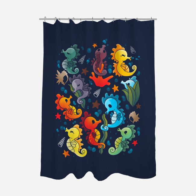 Seahorse-none polyester shower curtain-Vallina84
