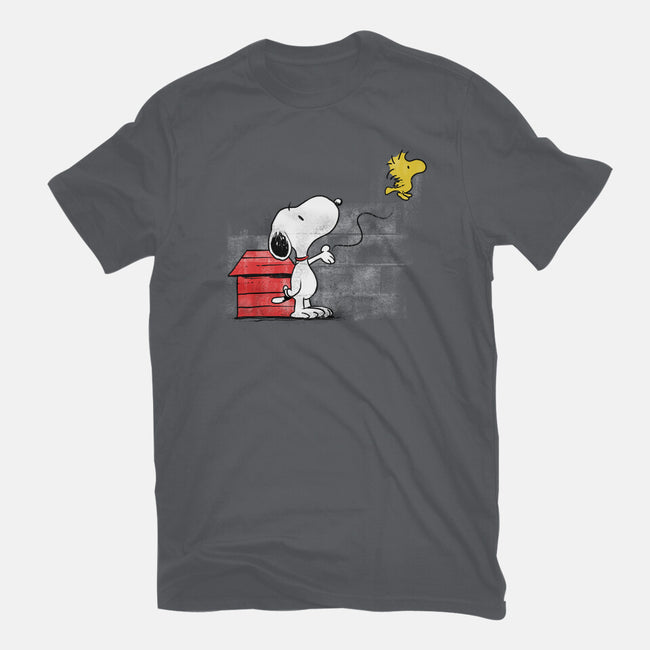 Dog With Bird-mens heavyweight tee-zascanauta