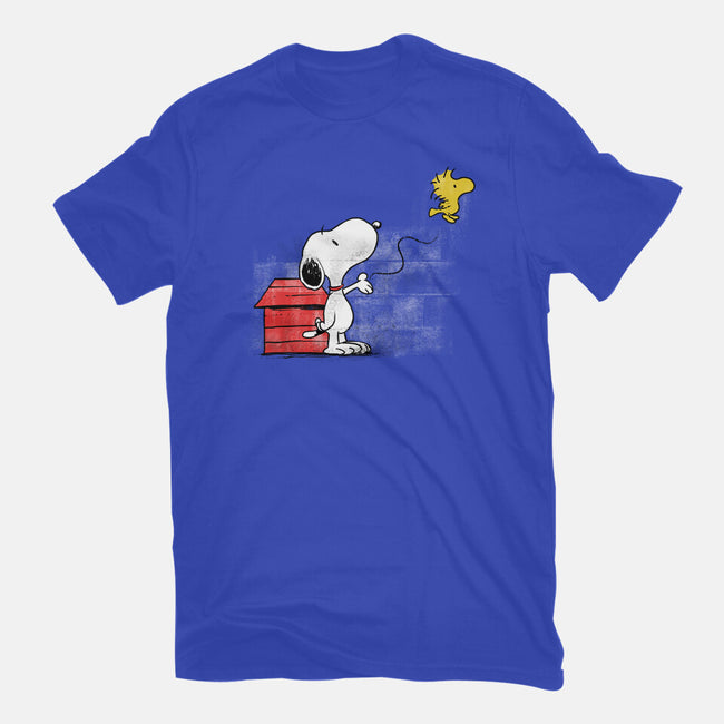 Dog With Bird-mens heavyweight tee-zascanauta
