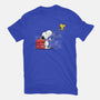 Dog With Bird-womens basic tee-zascanauta