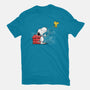 Dog With Bird-womens basic tee-zascanauta