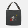 Dog With Bird-none adjustable tote bag-zascanauta