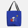 Dog With Bird-none basic tote bag-zascanauta