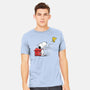 Dog With Bird-mens heavyweight tee-zascanauta