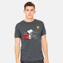 Dog With Bird-mens heavyweight tee-zascanauta