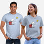 Dog With Bird-unisex basic tee-zascanauta