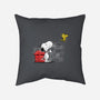 Dog With Bird-none removable cover w insert throw pillow-zascanauta