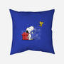 Dog With Bird-none removable cover w insert throw pillow-zascanauta