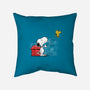 Dog With Bird-none removable cover w insert throw pillow-zascanauta
