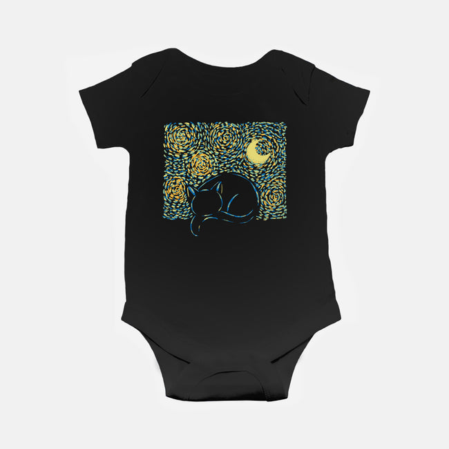 Starry Cat-baby basic onesie-yumie