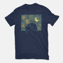 Starry Cat-mens basic tee-yumie