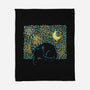 Starry Cat-none fleece blanket-yumie