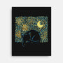 Starry Cat-none stretched canvas-yumie