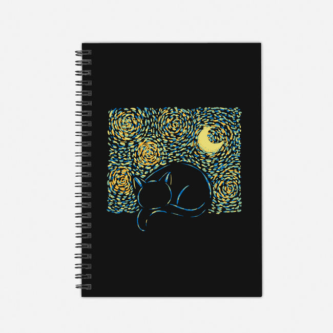 Starry Cat-none dot grid notebook-yumie