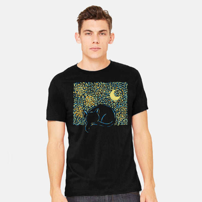 Starry Cat-mens heavyweight tee-yumie