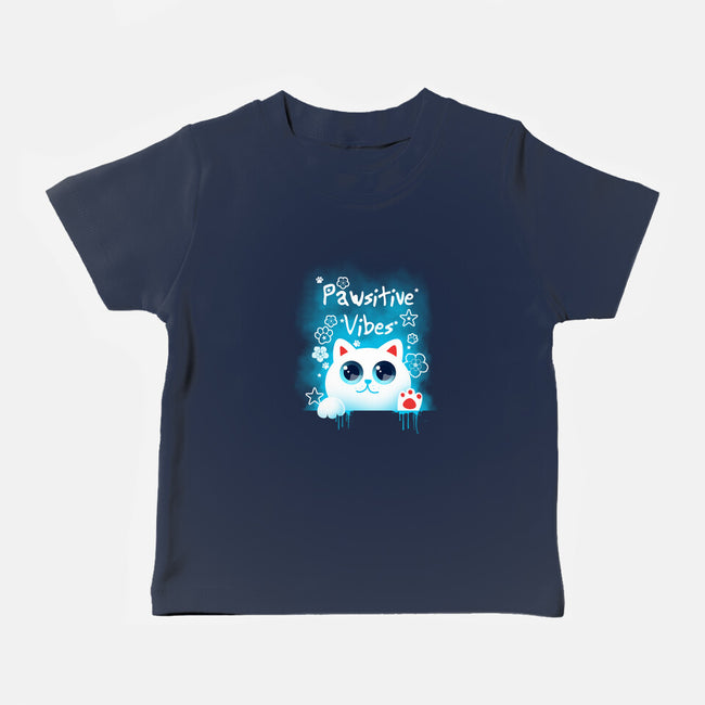 Pawsitive Vibes-baby basic tee-erion_designs