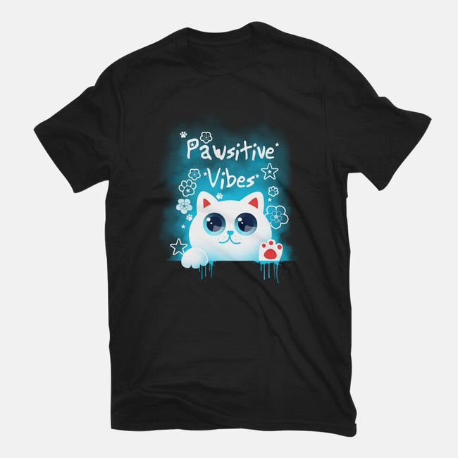 Pawsitive Vibes-womens fitted tee-erion_designs