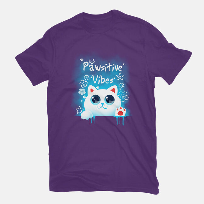 Pawsitive Vibes-womens basic tee-erion_designs