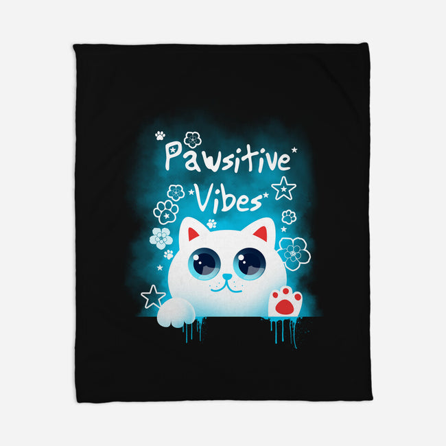 Pawsitive Vibes-none fleece blanket-erion_designs