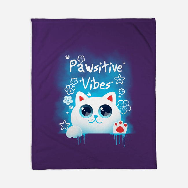 Pawsitive Vibes-none fleece blanket-erion_designs