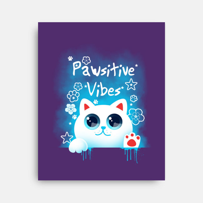 Pawsitive Vibes-none stretched canvas-erion_designs
