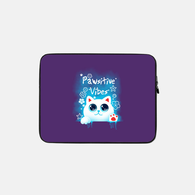 Pawsitive Vibes-none zippered laptop sleeve-erion_designs